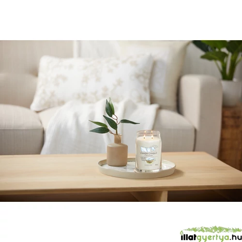 Clean Cotton Signature nagy üveggyertya 567 g