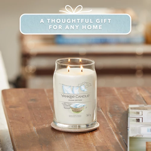Yankee Candle® Clean Cotton Signature nagy üveggyertya 567 g