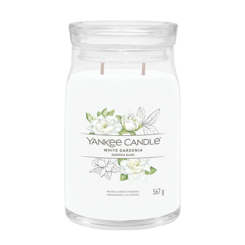 Yankee Candle® White Gardenia Signature nagy üveggyertya 567 g