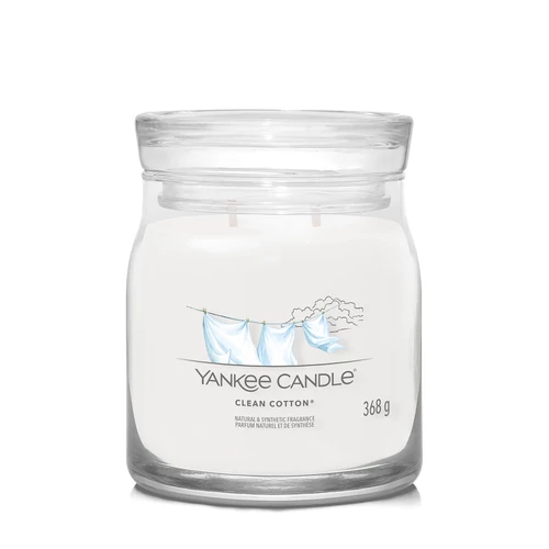 Yankee Candle® Clean Cotton Signature közepes üveggyertya