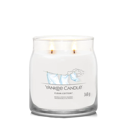 Yankee Candle® Clean Cotton Signature közepes üveggyertya 368 g