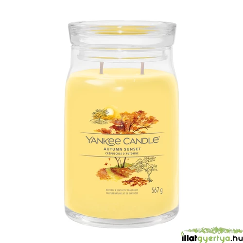Yankee Candle® Autumn Sunset Signature nagy üveggyertya