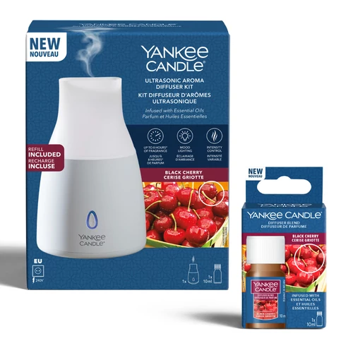 Yankee Candle® Black Cherry Ultrasonic Aroma diffúzor kezdőcsomag
