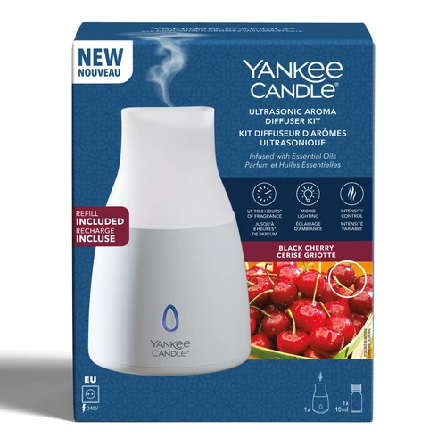 Yankee Candle® Black Cherry Ultrasonic Aroma diffúzor kezdőcsomag