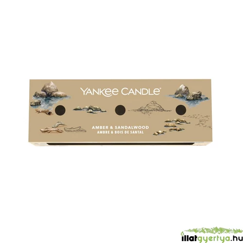 Amber & Sandalwood üveges mintagyertya szett