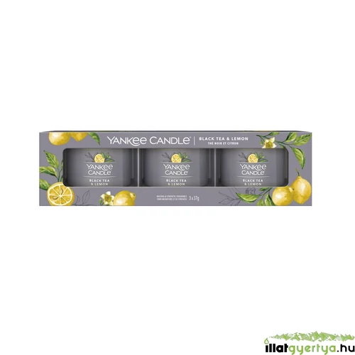 Yankee Candle® Black Tea & Lemon üveges mintagyertya szett