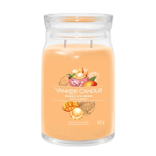 Yankee Candle® Mango Ice Cream Signature nagy üveggyertya