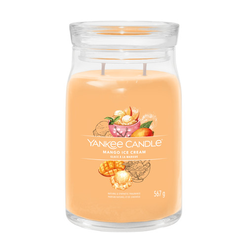 Yankee Candle® Mango Ice Cream Signature nagy üveggyertya 567 g