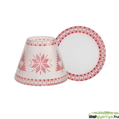 Red Nordic Frosted kis búra és tányér