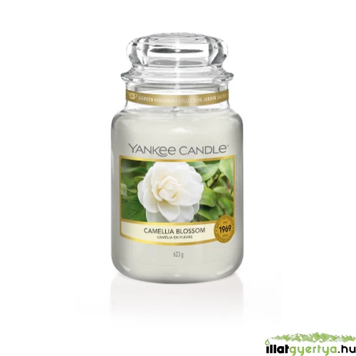 Camellia Blossom klasszikus nagy üveggyertya
