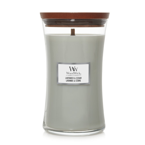WoodWick® Lavender & Cedar nagy üveggyertya 609 g