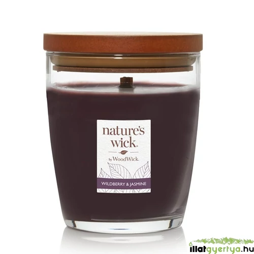Nature's Wick® Wildberry & Jasmine közepes üveggyertya