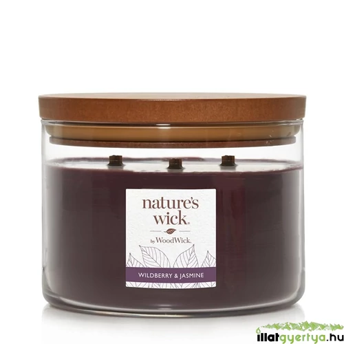 Nature's Wick® Wildberry & Jasmine nagy üveggyertya