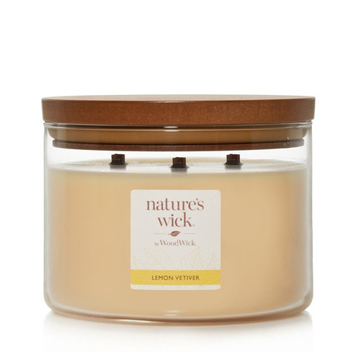 Nature's Wick® Lemon Vetiver nagy üveggyertya 433 g
