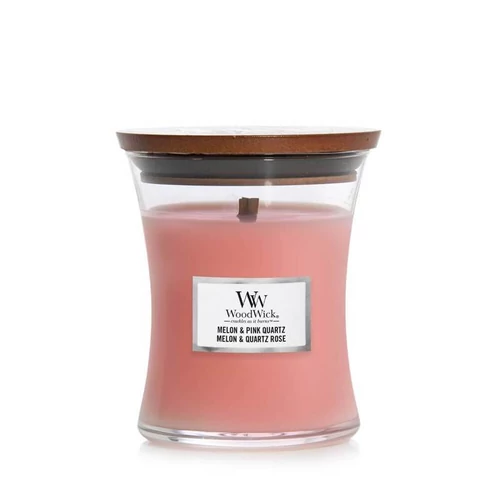 WoodWick® Melon & Pink Quartz közepes üveggyertya