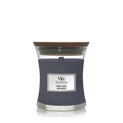 WoodWick® Indigo Suede kis üveggyertya