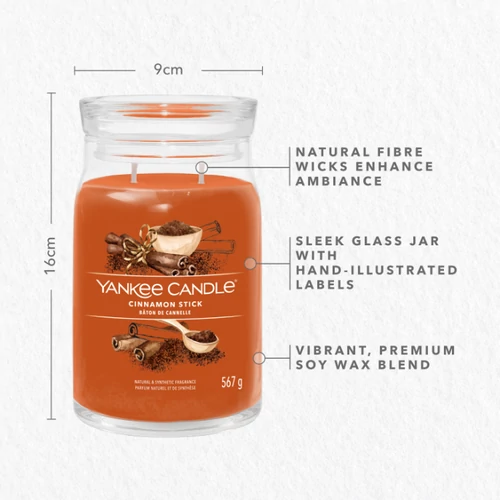 Yankee Candle® Cinnamon Stick Signature nagy üveggyertya 567 g