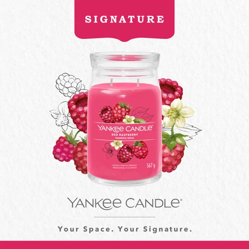 Yankee Candle® Red Raspberry Signature nagy üveggyertya 567 g
