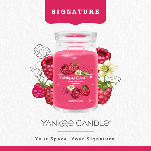 Yankee Candle® Red Raspberry Signature nagy üveggyertya 567 g Yankee Candle® Red Raspberry Signature nagy üveggyertya 567 g