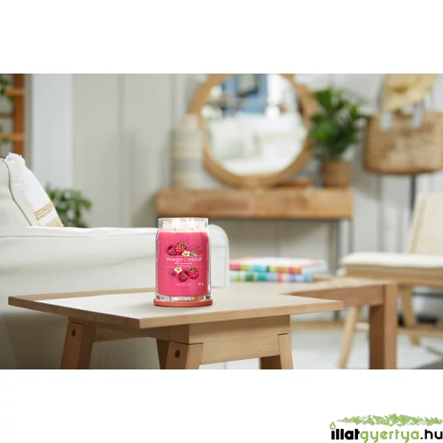 Red Raspberry Signature nagy üveggyertya 567 g