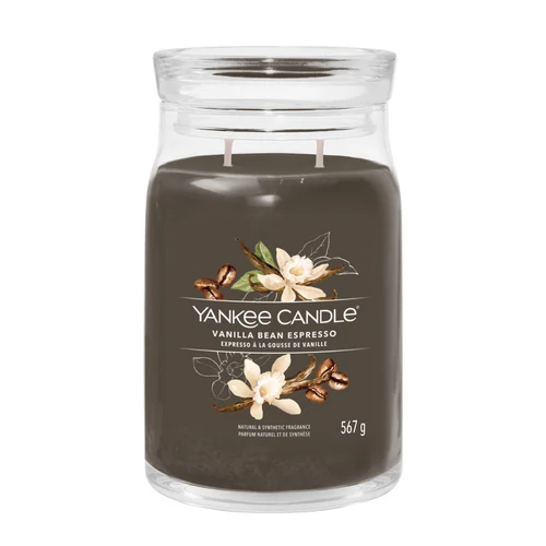 Yankee Candle® Vanilla Bean Espresso Signature nagy üveggyertya