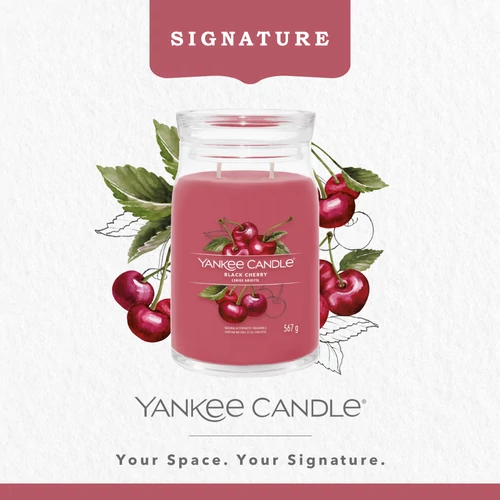 Yankee Candle® Black Cherry Signature nagy üveggyertya 567 g
