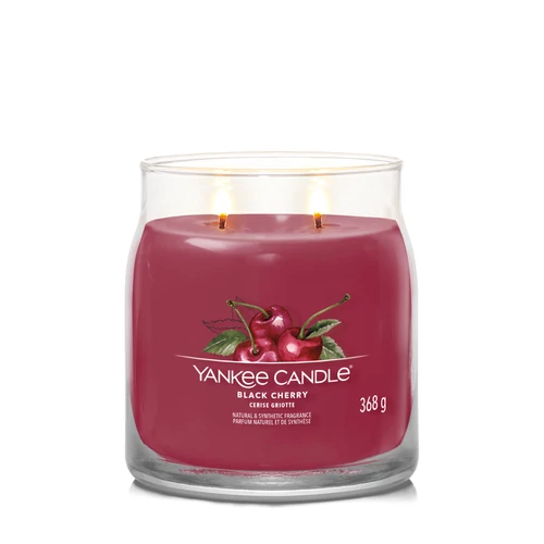 Yankee Candle® Black Cherry Signature közepes üveggyertya 368 g