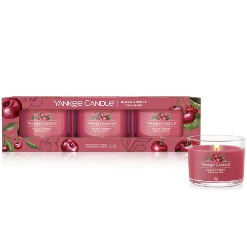 Black Cherry üveges mintagyertya szett