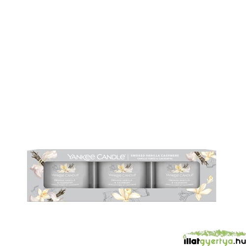 Yankee Candle® Smoked Vanilla & Cashmere üveges mintagyertya szett