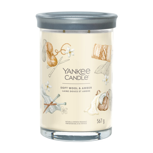 Yankee Candle® Soft Wool & Amber Signature nagy poharas gyertya 567 g