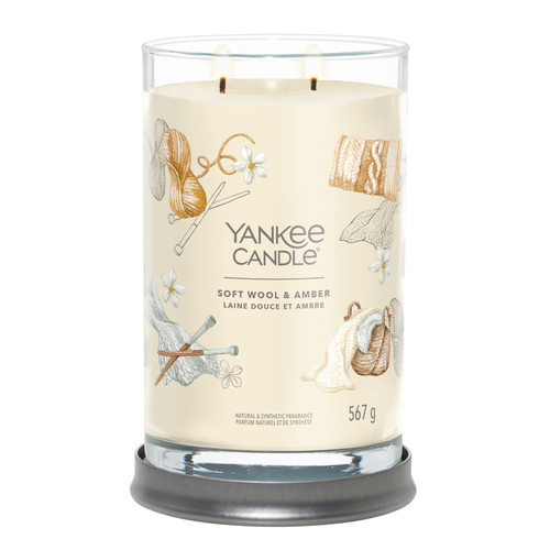 Yankee Candle® Soft Wool & Amber Signature nagy poharas gyertya 567 g