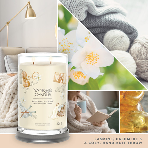 Yankee Candle® Soft Wool & Amber Signature nagy poharas gyertya 567 g