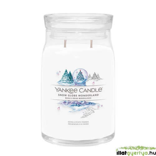 Yankee Candle® Snow Globe Wonderland Signature nagy üveggyertya
