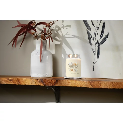 Yankee Candle® Soft Wool & Amber Signature nagy üveggyertya 567 g