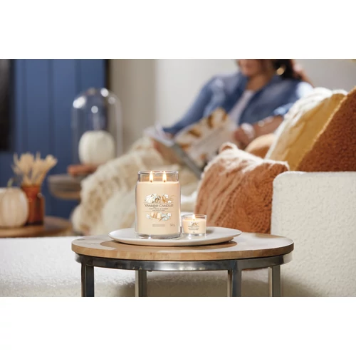 Yankee Candle® Soft Wool & Amber Signature nagy üveggyertya 567 g