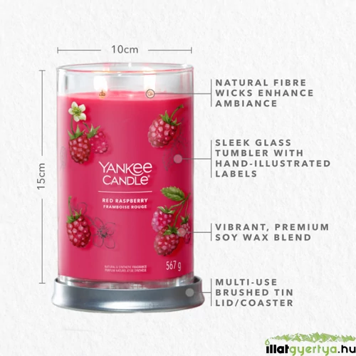 Red Raspberry Signature nagy poharas gyertya 567 g