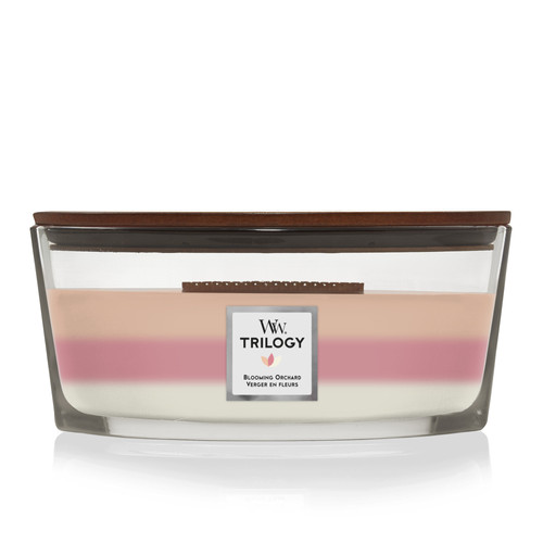 WoodWick® Blooming Orchard Trilogy hajógyertya 453 g