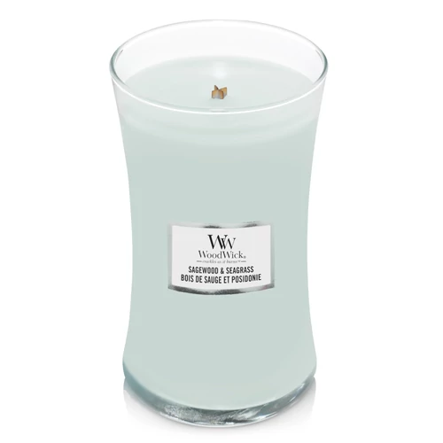 WoodWick® Sagewood & Seagrass nagy üveggyertya 609 g
