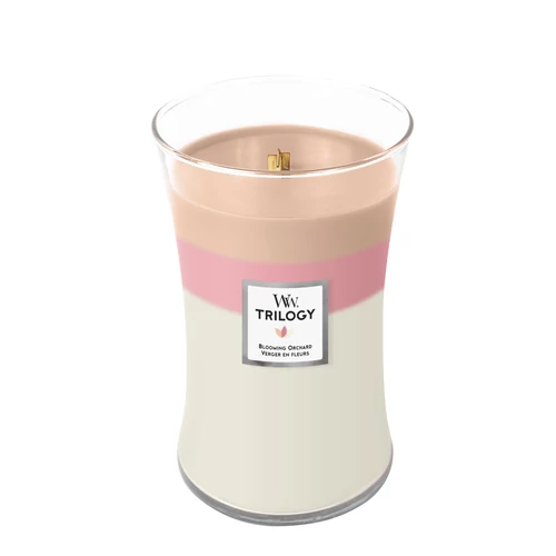 WoodWick® Blooming Orchard Trilogy nagy üveggyertya 609 g