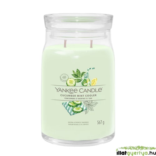 Yankee Candle® Cucumber Mint Cooler Signature nagy üveggyertya