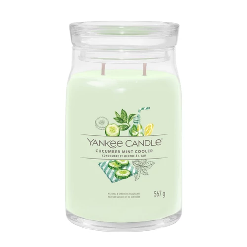 Yankee Candle® Cucumber Mint Cooler Signature nagy üveggyertya