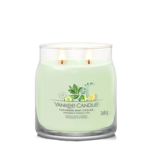 Yankee Candle® Cucumber Mint Cooler Signature közepes üveggyertya 368 g