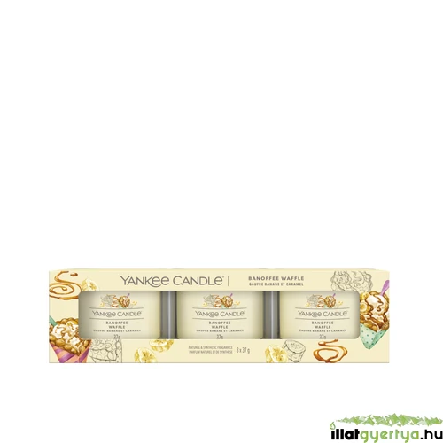 Yankee Candle® Banoffee Waffle üveges mintagyertya szett