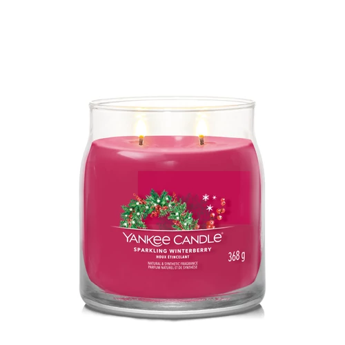 Yankee Candle® Sparkling Winterberry Signature közepes üveggyertya 368 g