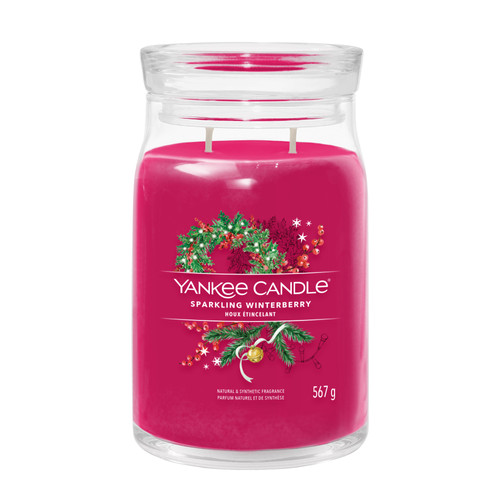 Yankee Candle® Sparkling Winterberry Signature nagy üveggyertya 567 g