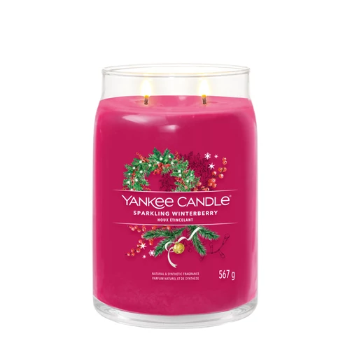 Yankee Candle® Sparkling Winterberry Signature nagy üveggyertya 567 g