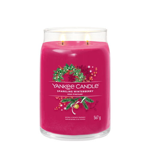 Yankee Candle® Sparkling Winterberry Signature nagy üveggyertya 567 g Yankee Candle® Sparkling Winterberry Signature nagy üveggyertya 567 g