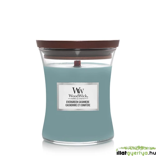 WoodWick® Evergreen Cashmere közepes üveggyertya