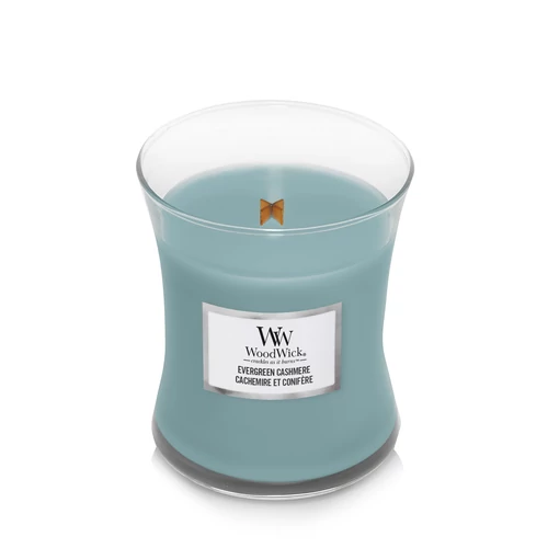 WoodWick® Evergreen Cashmere közepes üveggyertya 275 g