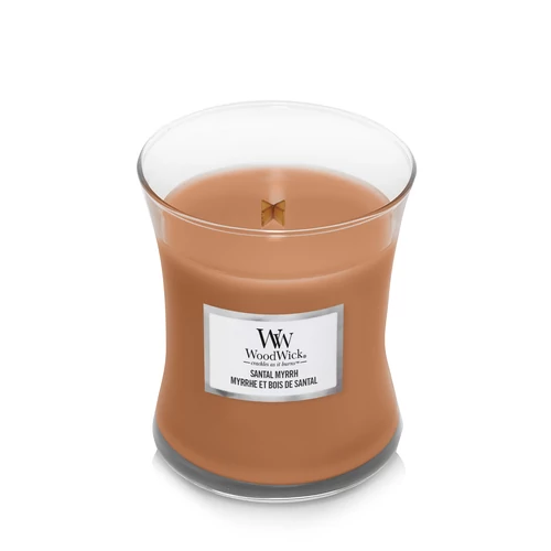 WoodWick® Santal Myrrh közepes üveggyertya 275 g